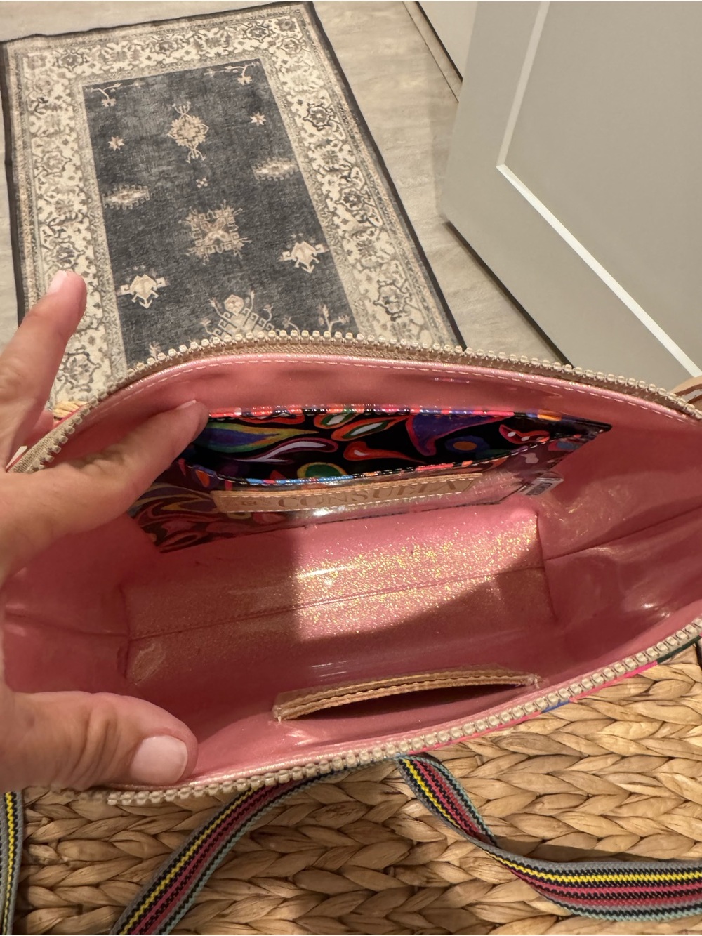 Consuela Vibrant Pink Multicolor Crossbody Bag - Picture 3 of 3
